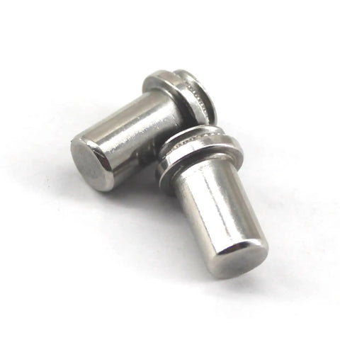 Close-up of two pieces from the 20 Pieces M6-2 Stainless Steel Rivet Nuts Waterproof Sealing Rivet Nuts Set For DIY Projects.