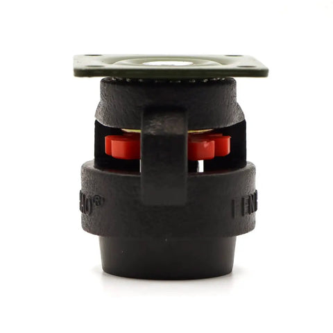 Heavy Duty Nylon Swivel Casters With Adjustable Leveling Base For Tool Carts And Work Benches Featuring Non Marking Rollers close-up view