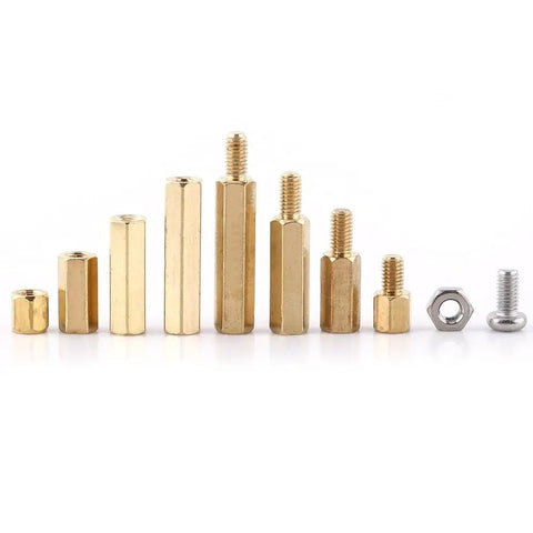 Brass M2 M3 Standoff Assortment Kit For DIY Friendly Motherboard PCB Spacers And Circuit Board Hardware With Female To Female And Female To Male Standoffs Screws Nuts And Spacers, brass and steel standoffs