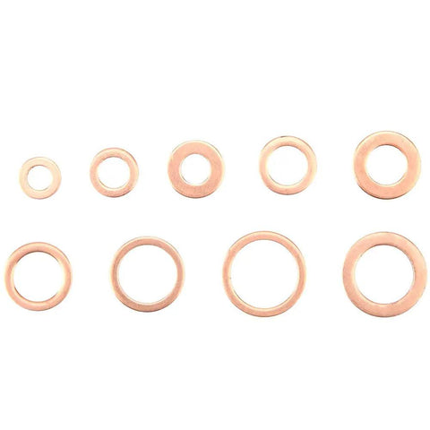 Awesome 200pc Copper Flat Washer Gasket Assortment Kit For M5 Through M14 Solid Sealing Washers, assorted sizes