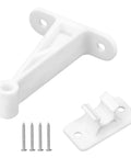 Heavy Duty RV Door Holder Clip Keeps Camper Entry Door Open In Windy Weather Wind Resistant 3 Inch White Door Catch with screws