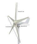 Powerful 1200W Wind Generator With 5 Blade High Efficiency Turbine Low Start Up Speed at Two Point Five Meters Per Second