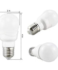 Rgb Led Color Changing Bulb With Remote Control Dimmable 5W 500LM E26 Base Decorative Flood Light dimensions shown, 2x4 inches