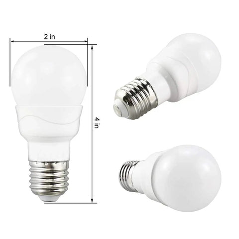 Rgb Led Color Changing Bulb With Remote Control Dimmable 5W 500LM E26 Base Decorative Flood Light dimensions shown, 2x4 inches