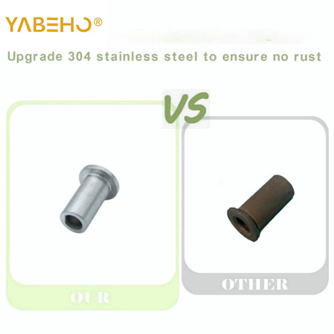 Crathco 3220 bearing sleeves, stainless steel; side-by-side with a rusted sleeve