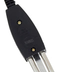 Close-up of Portable Immersion Water Heater 1000W 110V with On Off Switch for travel buckets, metal prongs visible.