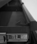 Close-up of Pro II Series 41 Inch 6 Drawer Top Chest In Black showing drawer strength and lift latch pull mechanism.