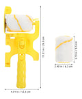 Smooth As Glass Paint Edger Roller Kit With Extra Sleeve For Crisp Wall Edges And Zero Paint Runoff Heavy Duty Handheld Painting Gear displayed with dimensions.