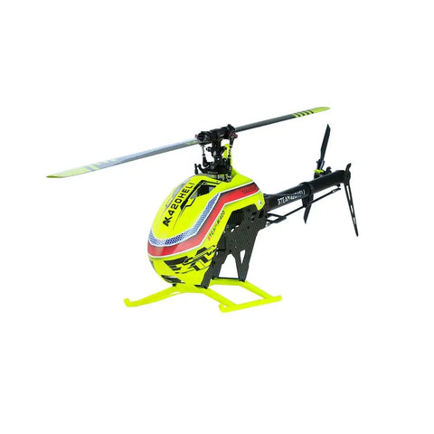 Side view of AK420 Pro Electric RC Helicopter Kit With Blades For Outdoor Flight Ready To Build Remote Control Aircraft
