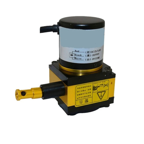 Rope Displacement Sensor For Linear Motion With Voltage Output Pro Grade Measuring Device For Cylinders And Testing Machines Widely Used In Water Conservancy And Steel Industries High Precision Easy Integration Ideal For Industrial Automation, yellow compact unit