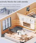 Extra Thick 5Mm Self Stick Wallpaper To Warm Chilly Walls Peel Away 3D Texture Thermal Insulation Roll No Fuss Install For Renters Waterproof Ceiling Room Cover In Blue showing heat circulation.