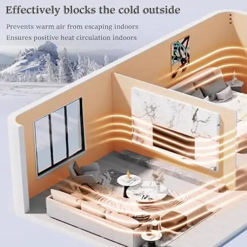 Extra Thick 5Mm Self Stick Wallpaper To Warm Chilly Walls Peel Away 3D Texture Thermal Insulation Roll No Fuss Install For Renters Waterproof Ceiling Room Cover In Blue showing heat circulation.