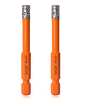 BeQell porcelain tile diamond drill bits set, two 6mm bits with 1/4-inch hex shanks, front view