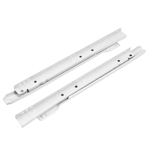 Heavy Duty Drawer Slides 1 Pair Soft Close Quiet Cabinet Rails Drawer Track System for Kitchen Cabinets, 16 Inch, White
