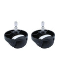 Roomba front wheels pair for 500-900 series, omni-directional with metal axles, black housing (2 pcs)