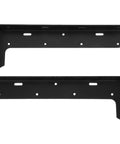 Heavy Duty Floating Shelf Brackets 2 Piece Set Black Steel Hidden Design Thickened Construction with screw holes