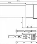 Technical drawing of Auto Tool Change 36V 250W CNC Milling Spindle 38mm Grinding Diameter 40K RPM