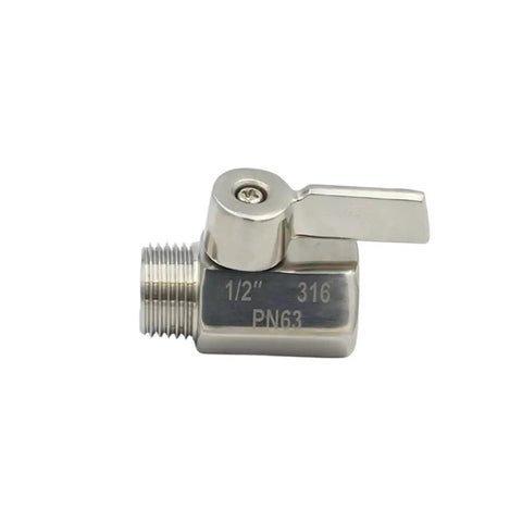 Rock Solid 304 Stainless Steel Ball Valve F Female To M Male M14x15 Thread High Pressure Plumbing Shutoff Built Tough Corrosion Resistant Reliable Flow Control