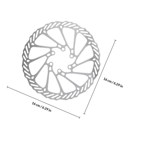 Top Tier Bike Disc Brake Rotors One Set Lightweight Aluminum Construction 16 cm disc for mountain biking with CNC cuts.