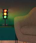 Traffic Light Table Lamp For Kids With Color Changing LEDs, Totally Cool Bedside Nightlight For Boys And Girls on side table