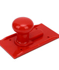 Hardcore Jointer Push Block For Bulletproof Safety Cuts With Rugged Abs Shell And Comfy Grip, red body, ergonomic design.