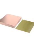 Single Sided Copper Clad PCB Laminate Board FR-4 Glass Fiber 70 By 50 By 1mm Pack Of 10 for DIYers, showing copper and fiberglass sides.