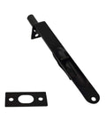 Solid Brass Round Flush Bolt 6 Inch Matte Black Two Pack With Square Or Round Mounting Options And Strike Included Made In Taiwan