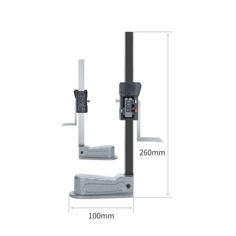 Digital high Position 0~150mm Caliper Depth Gauge Height Aperture Electronic Portable preset Measurement Tool side view with display