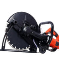 Badass 14 Inch Electric Concrete Saw With Genuine Diamond Blade Fueled By A Beast Mode 15 Amp Motor Spinning At 4300 Rpm for wet or dry cuts.