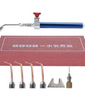 Water Oxygen Welding Torch 8008 for jewelry soldering, blue handle, brass tips, accessories, and box
