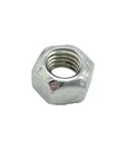 Truck Grade Retaining Shoulder Bolt Kit For 10K 12K Trailer Brake Hydraulic Caliper With Locking Nut Hard Chrome Finish 5 Inch By 5/8 Inch Bolt And 1/2 Inch 13 Threaded Section Compatible With Hydraulic Disc Brake Axles locking nut close-up