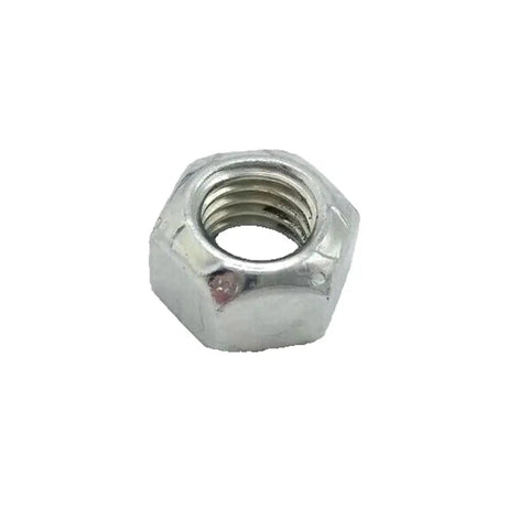 Truck Grade Retaining Shoulder Bolt Kit For 10K 12K Trailer Brake Hydraulic Caliper With Locking Nut Hard Chrome Finish 5 Inch By 5/8 Inch Bolt And 1/2 Inch 13 Threaded Section Compatible With Hydraulic Disc Brake Axles locking nut close-up