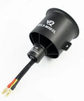 70mm 12 Blade EDF Ducted Fan With 6S Brushless Inrunner 2680 KV 2200 Motor for model jet aircraft, angled view