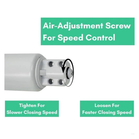 Touch Activated Pneumatic Door Closer For Screen Doors With Built In Buffer No Sweat Install Easy Button Trigger Speed Control