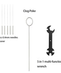 3D Printer Maintenance Tool Kit For X1 X1C X1E P1P P1S Models with clog poke, 5pcs 0.4mm needles cleaner, multi-function wrench