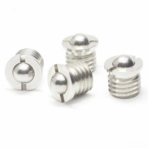 Heavy Duty 304 Stainless Steel Flanged Spring Ball Plunger With Badass Grip Press In Bead Wave Screw For M5 Hardware