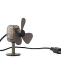 Side view of Compact USB Generator With LED Light 5W Portable Outdoor Wind Turbine Charger for Travel Camping and Mobile Device Power
