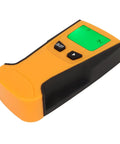 Aramox Wall Scanner Stud Finder, PC ABS Cordless Stud Detector for Metal Wood, green backlit LCD screen, angled view.
