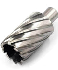 Annular cutter with Weldon shank and spiral flutes, 3/4 in cutting diameter, HSS, two-flat shank for magnetic drill press (1 pc)