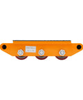 Big Load Ready Heavy Duty 33069 Lb Machinery Skate With 360 Degree Rotating Rollers For Moving Heavy Equipment In Warehouses Or On Job Sites Reinforced Nut Dolly Industrial Transport Gear Yellow orange 15-ton cargo trolley with 3 rollers