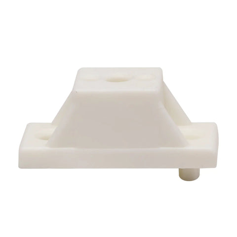 Twenty Pack Heavy Duty Plastic Drawer Slide Cabinet Side Spacers Three Quarter Inch Profile, white plastic mount for cabinet installation.