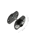 Dead Simple Sectional Sofa Connectors Pin Style Furniture Buckles No Hassle Install Modular Couch Hardware Built Tough Replacement Parts close-up of one black steel pin connector with dimensions 2.8" x 2.2".