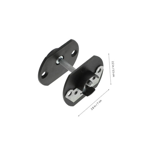 Dead Simple Sectional Sofa Connectors Pin Style Furniture Buckles No Hassle Install Modular Couch Hardware Built Tough Replacement Parts close-up of one black steel pin connector with dimensions 2.8" x 2.2".