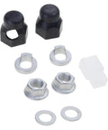 Two Set E Bike Hub Motor Axle Lock Nut Kit With Washer Spacer And Cover For M12 and M14 Shafts, corrosion resistant, vibration ready.