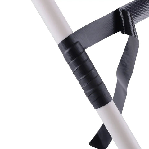 Close-up of Six Pack Self Fusing Rubber Tape for Electric Cable Splicing and Pipe Water Leak Repair applied on a pipe