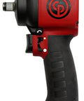 1/2 Inch Air Impact Wrench With Pistol Grip, Crazy Powerful Reverse Torque, red and black design, side view