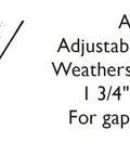 Adjustable Aluminum Door Bottom Weatherstrip For 1.375 In And 1.75 In Doors Fits Gaps From 0.5 In To 1.25 In diagram