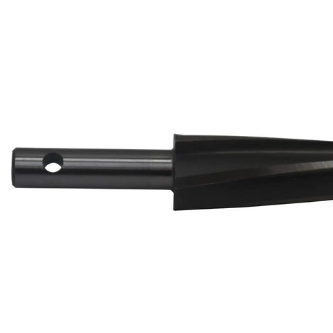Ball Joint Taper Reamer Three Quarter To One And One Sixteenth Inch High Speed Steel close-up of shank and fluted tip
