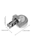 Close-up of zinc alloy shelf peg, dimensions 1.20cm x 1.50cm x 2.30cm, part of 24 Pack Zinc Alloy Shelf Pegs and Pins for Wardrobe and Cabinet.