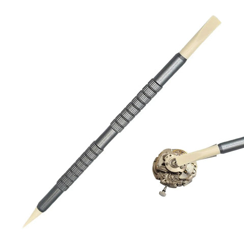Precision Watch Cleaning Pen With Double Head Rubber Tips For Dials, Case Gaps, And Gear Clearance in use